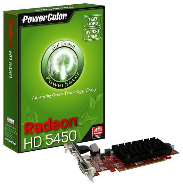 Отзывы PowerColor Radeon HD 5450 650Mhz PCI-E 2.1 1024Mb 1334Mhz 64 bit DVI HDMI HDCP