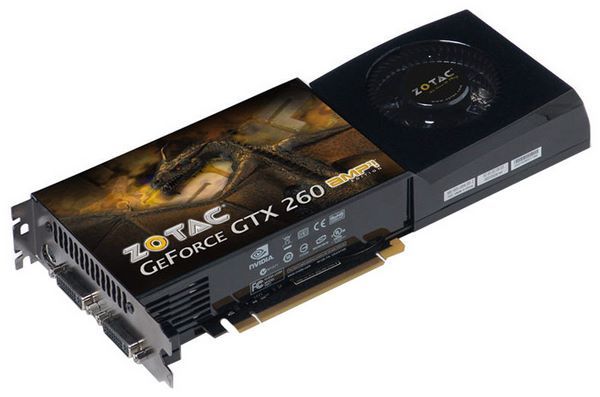 Отзывы ZOTAC GeForce GTX 260 650Mhz PCI-E 2.0 896Mb 2100Mhz 448 bit 2xDVI TV HDCP YPrPb 216