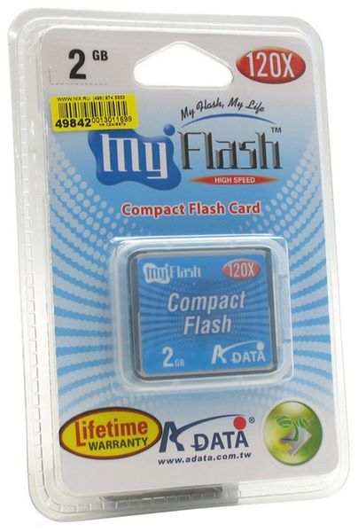 Отзывы ADATA Compact Flash Card 120x