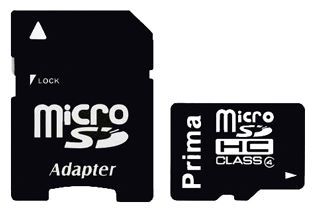 Отзывы Prima microSDHC Class 4 + SD adapter