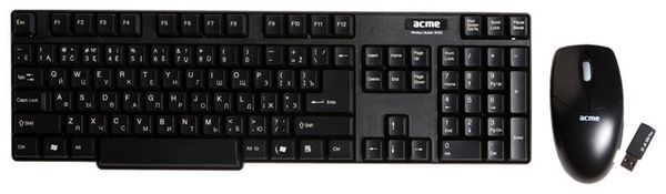 Отзывы ACME Wireless Keyboard and Mouse Set WS03 Black USB