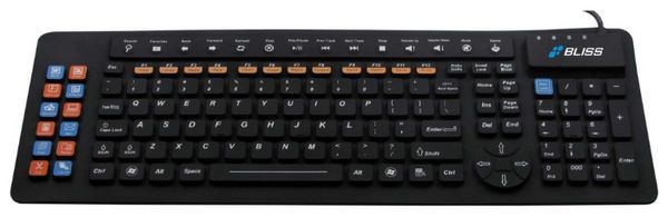 Отзывы Bliss Flexible Keyboard OFR138 Black USB+PS/2