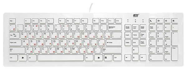 Отзывы BTC 6311U Ultra Slim Keyboard White USB