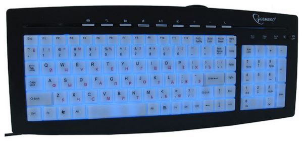 Отзывы Gembird KB-9835L Black-Blue PS/2