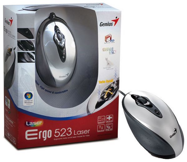 Отзывы Genius Ergo 523 Laser Grey USB