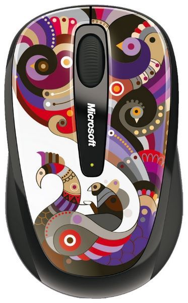 Отзывы Microsoft Wireless Mobile Mouse 3500 Artist Edition Chamarelli Black-Blue USB