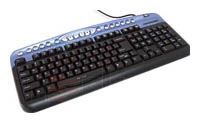 Отзывы Oklick 330 M Multimedia Keyboard Black-Blue USB+PS/2