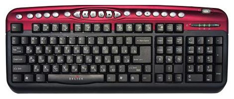 Отзывы Oklick 330 M Multimedia Keyboard Black-Red USB+PS/2